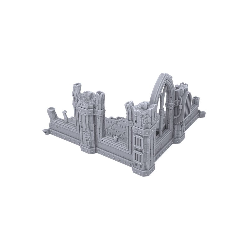 EnderToys Gothic Sci-Fi Ruins by Terrain4Print (Set C), 3D Printed Tabletop RPG Scenery and Wargame Terrain for 28mm Miniatures - Image 5
